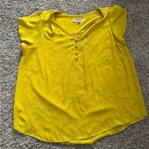 LOFT | Mustard Yellow Short sleeve Blouse